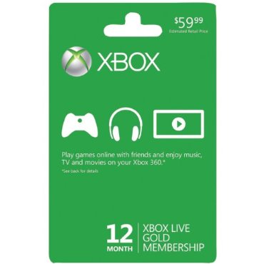 Xbox Live 12-month Gold Card