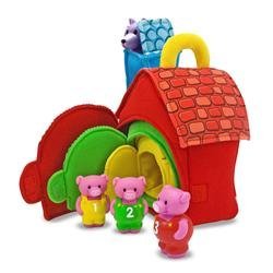 Melissa & Doug Deluxe Three Little Pigs Play Set Soft Baby Toy