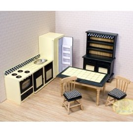 Melissa & Doug Deluxe Doll-House Kitchen Furniture