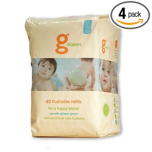 gDiapers Flushable Refills, Small, 40-Count Bags (Pack of 4)