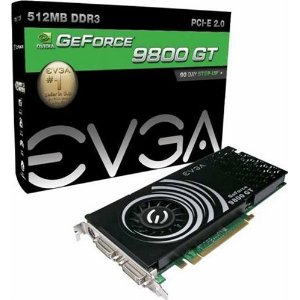 EVGA 512-P3-N973-TR 512MB GeForce 9800 GT DDR3 PCI-Express 2.0 Graphics Card