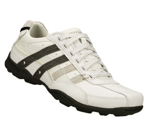 Skechers White Striking Prepare Lace-Up Shoes (Mens)
