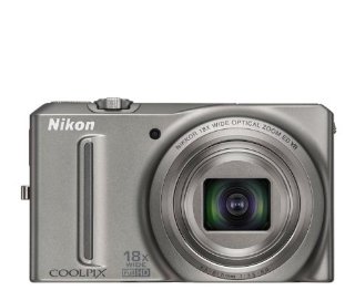 Nikon Coolpix S9100 12.1 MP CMOS Digital Camera with 18x Zoom and Full HD Video (Silver)