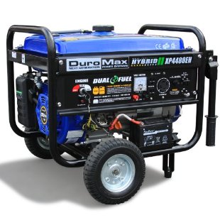 DuroMax XP4400EH 4,400 Watt 7.0 HP Dual Fuel Propane / Gas Powered Portable Electric Start Generator