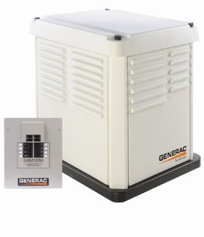 Generac CorePower 5837 Natural Gas/Liquid Propane Powered Standby Generator With Transfer Switch (7,000 Watts)