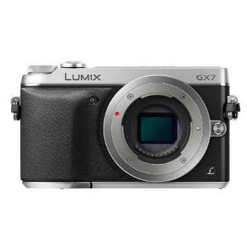 Panasonic Lumix GX7 16MP DSLM Camera with Tilt-Live Viewfinder, Silver (Body Only)
