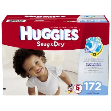 Huggies Snug & Dry Diapers Economy Plus Pack (Size 5, Pack of 172)