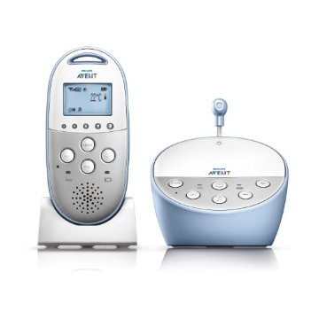 Philips Avent DECT Baby Monitor with Temperature Sensor, Night Mode, Vibration Alert (SCD570/10)