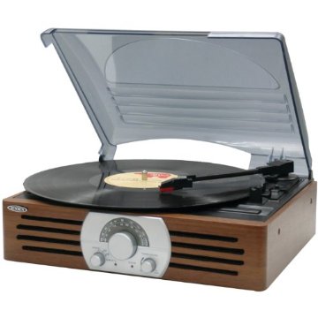Jensen JTA-222 3 Speed Stereo Turntable with AM/FM Stereo Radio