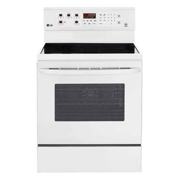 LG LRE3083SW 30" Electric Smoothtop Convection Range (White)