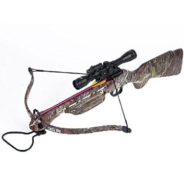 Caesar Plaza 150lb Crossbow Package w/ 4x20 Scope with 12 Aluminum Arrows (Desert Camouflage)