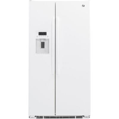 GE GZS22DGJWW 21.9 Cu. Ft. Counter Depth Side-by-Side Refrigerator (White)