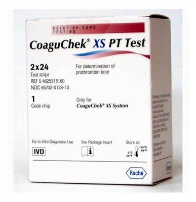 Roche CoaguChek XS PT Test Strips (48 ct Box)