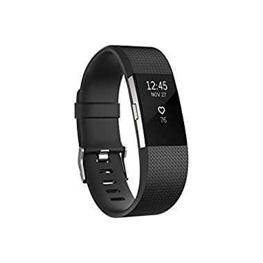 Fitbit Charge 2 Heart Rate + Fitness Wristband (Black, Small)