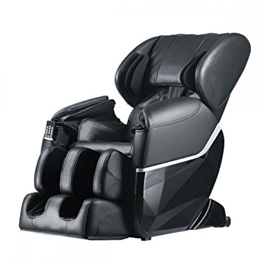 Electric Full Body Shiatsu Massage Chair with Foot Roller, Zero Gravity, and Heat