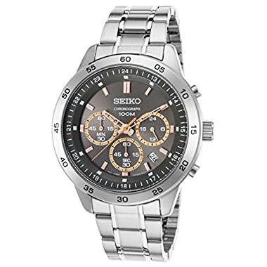 Seiko Watches Mens Neo Sport Chronograph Two-Tone Stainless Steel Watch (Silver)
