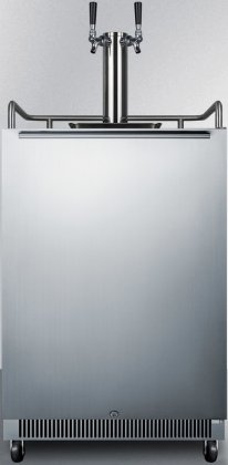 Summit SBC677BITWIN 24" Dual-Tap Beer Dispenser with 6.5 cu. ft. Capacity and Lock (Stainless)