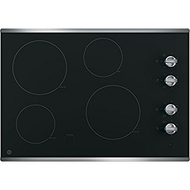 GE JP3030SJSS 30" Electric Cooktop with 4 Cooking Elements in Stainless Steel